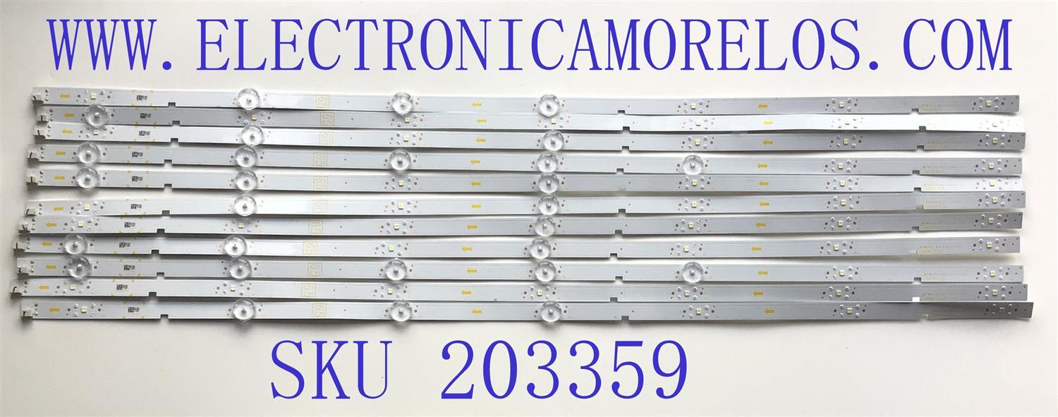 KIT DE LEDS PARA TV VIZIO (11 PZ ) / NUMERO DE PARTE LB65102 V0_02 / MODELO KD-65X75K / KD65X75K